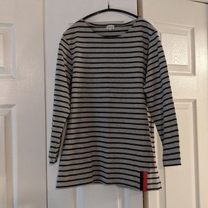 EUC KULE "The Classic" Tee in Heather Grey/Navy, Size Medium